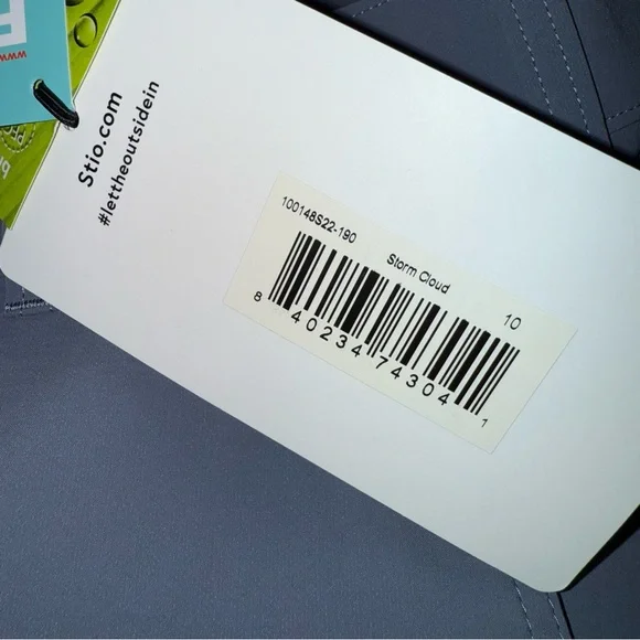 Stio Whiparound Short Storm Cloud Size 10 NWT - Picture 6 of 7